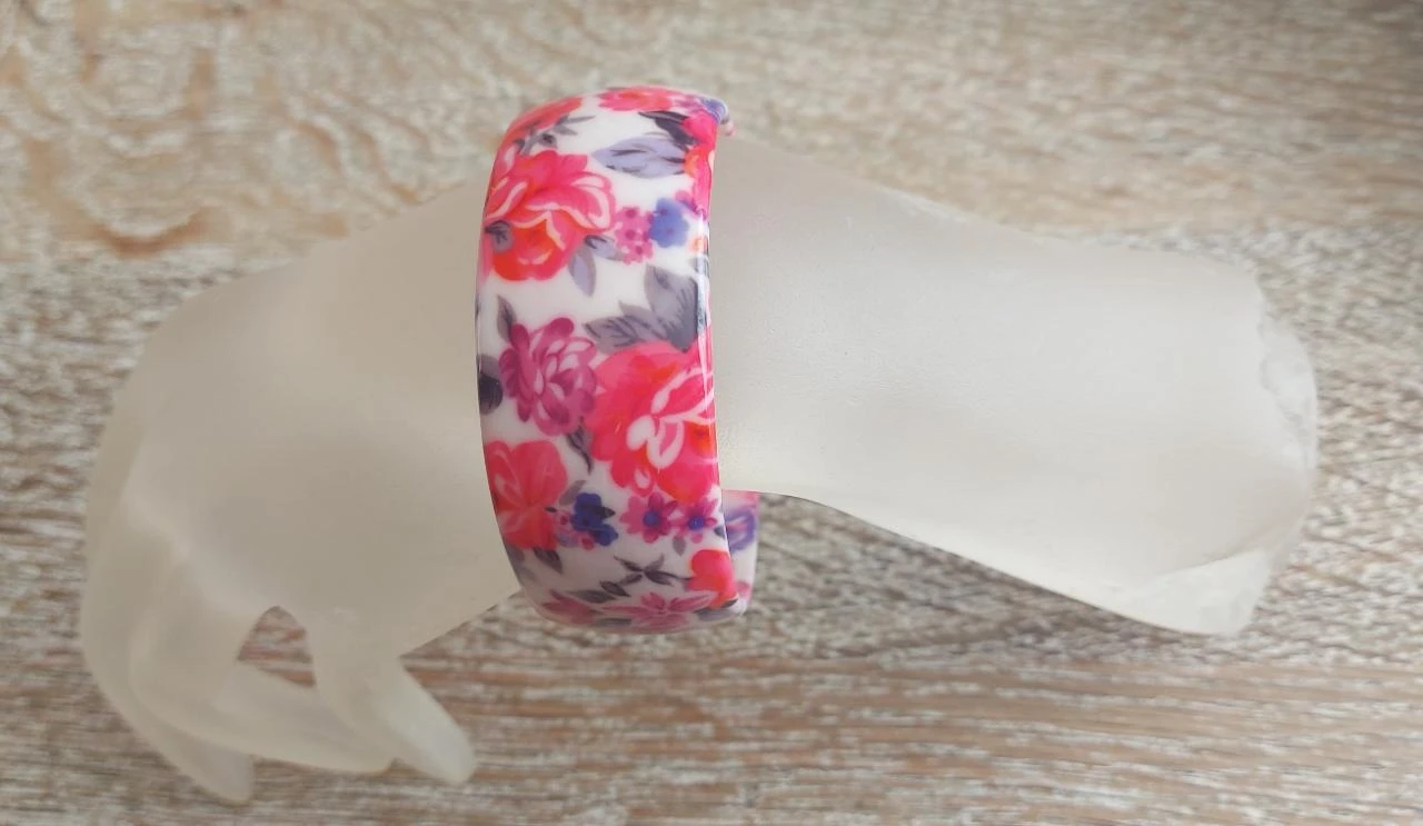 Bloemenprint Armband - Kunststof